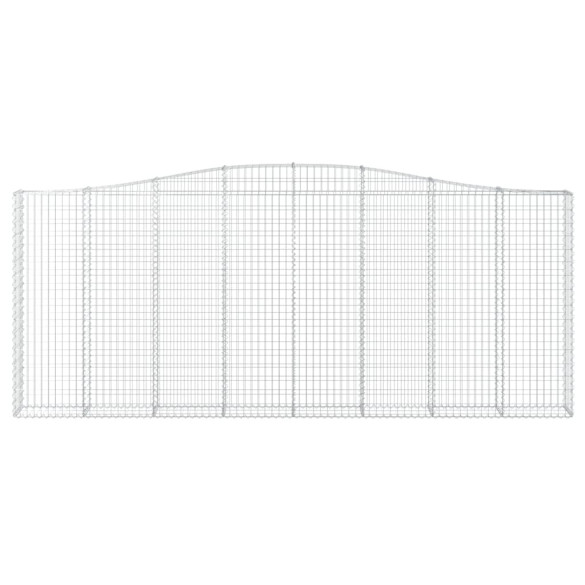 Coș Gabion Arcuit Fier Galvanizat | Barieră Decorativă Grădină