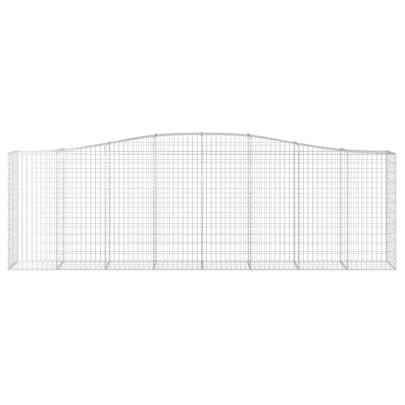 Coș Gabion Arcuit Fier Galvanizat | Barieră Decorativă Grădină