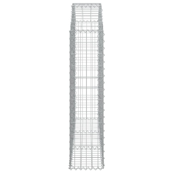 Coș Gabion Arcuit Fier Galvanizat | Barieră Decorativă Grădină
