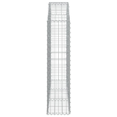 Coș Gabion Arcuit Fier Galvanizat | Barieră Decorativă Grădină
