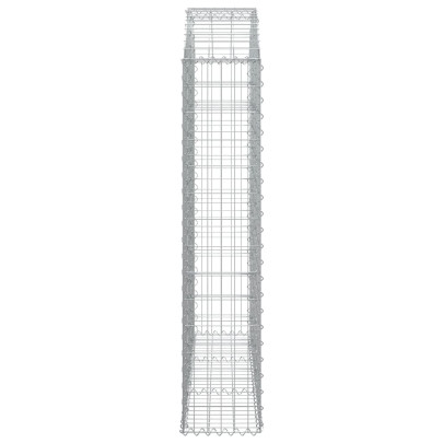 Coș Gabion Arcuit 150x30x140/160 cm - Fier Galvanizat