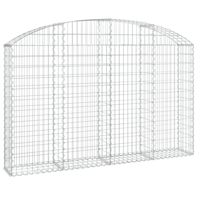 Coș Gabion Arcuit Fier Galvanizat | Barieră Decorativă Grădină