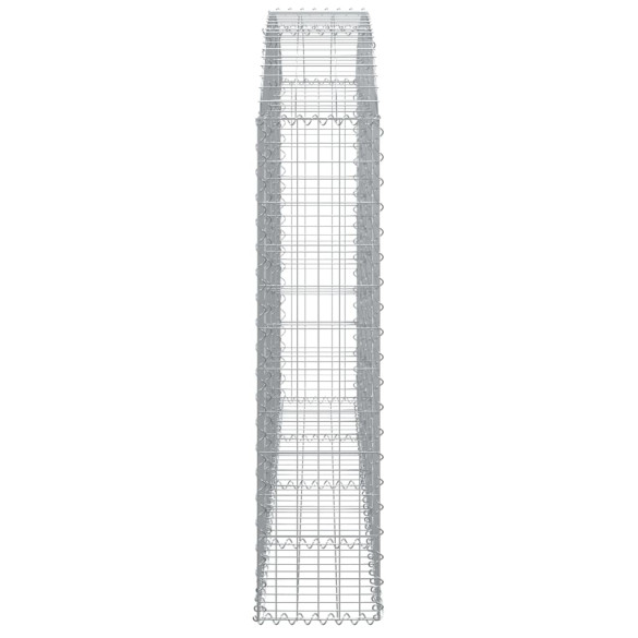 Coș Gabion Arcuit Fier Galvanizat | Barieră Decorativă Grădină