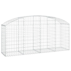 Coș Gabion Arcuit Fier Galvanizat 200x50x80/100cm 2