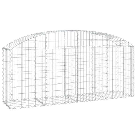 Coș Gabion Arcuit Fier Galvanizat 200x50x80/100cm