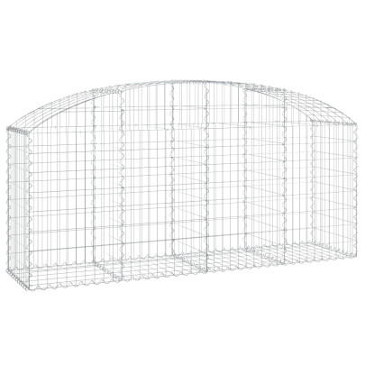 Coș Gabion Arcuit Fier Galvanizat 200x50x80/100cm