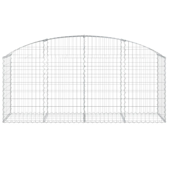 Coș Gabion Arcuit Fier Galvanizat 200x50x80/100cm