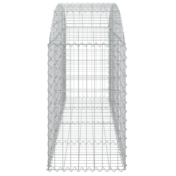Coș Gabion Arcuit Fier Galvanizat 200x50x80/100cm
