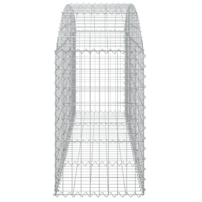 Coș Gabion Arcuit Fier Galvanizat 200x50x80/100cm