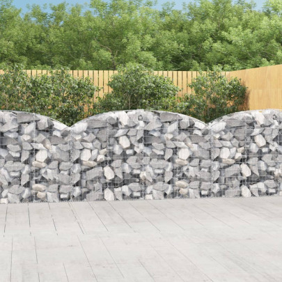Coș Gabion Arcuit Fier Galvanizat | Livrare Gratuită