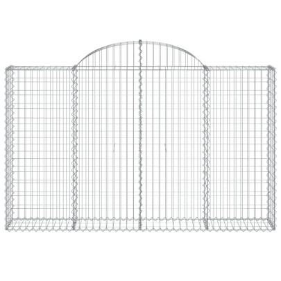 Coș Gabion Arcuit 200x30x120/140 cm Fier Galvanizat
