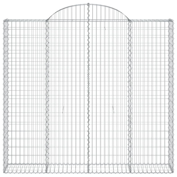 Coș Gabion Arcuit Fier Galvanizat | Barieră Decorativă Grădină