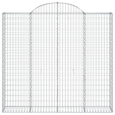 Coș Gabion Arcuit Fier Galvanizat | Barieră Decorativă Grădină