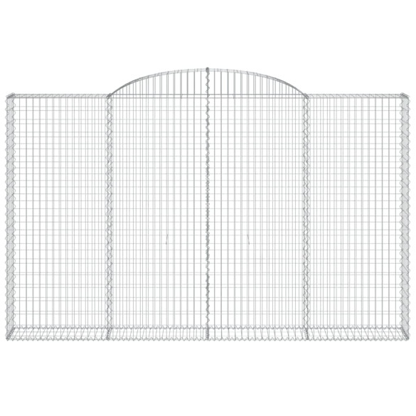 Coș Gabion Arcuit Fier Galvanizat | Barieră Decorativă Grădină