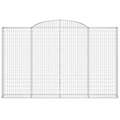 Coș Gabion Arcuit Fier Galvanizat | Barieră Decorativă Grădină
