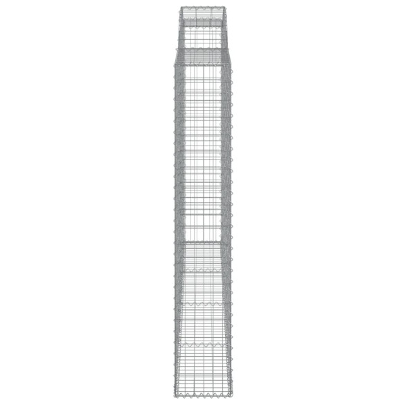 Coș Gabion Arcuit Fier Galvanizat | Barieră Decorativă Grădină