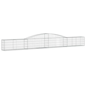 Coș Gabion Arcuit Fier Galvanizat 400x30x40/60 cm 2