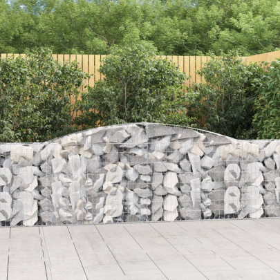 Coș Gabion Arcuit Fier Galvanizat 400x30x80/100 cm