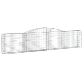 Coș Gabion Arcuit Fier Galvanizat 400x30x80/100 cm 2