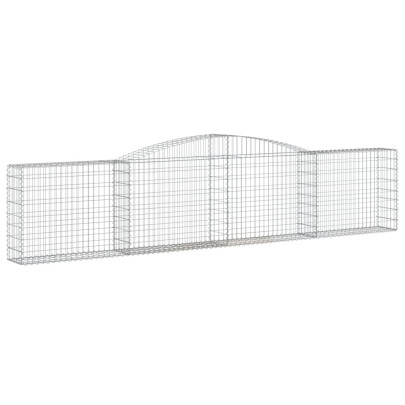 Coș Gabion Arcuit Fier Galvanizat 400x30x80/100 cm
