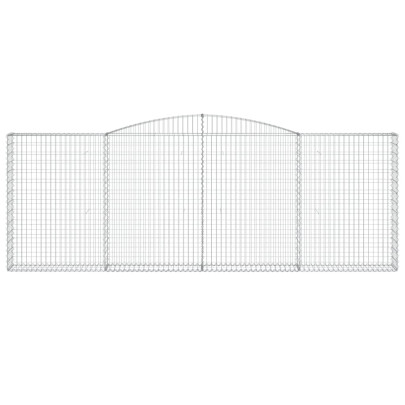 Coș Gabion Arcuit Fier Galvanizat | Barieră Decorativă Grădină