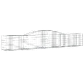 Coș Gabion Arcuit Fier Galvanizat | Barieră Decorativă Grădină 2