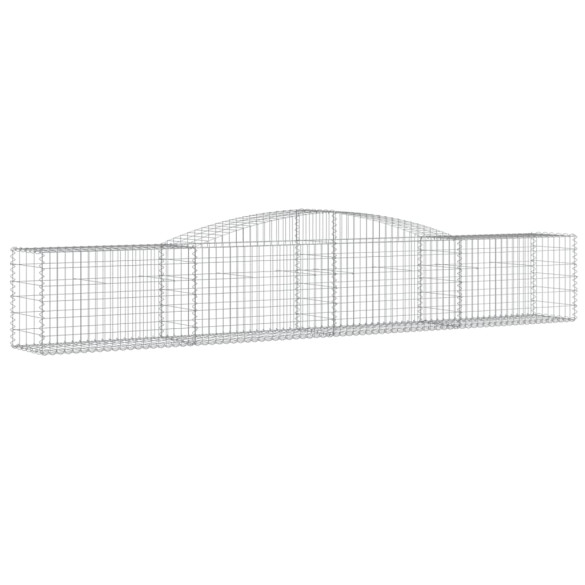 Coș Gabion Arcuit Fier Galvanizat | Barieră Decorativă Grădină