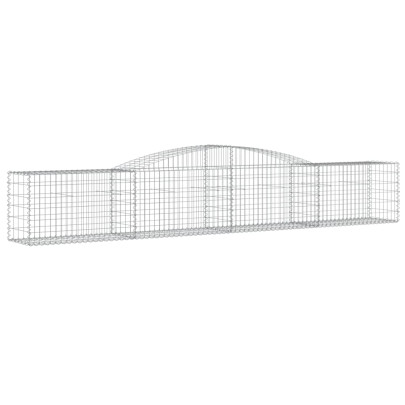 Coș Gabion Arcuit Fier Galvanizat | Barieră Decorativă Grădină