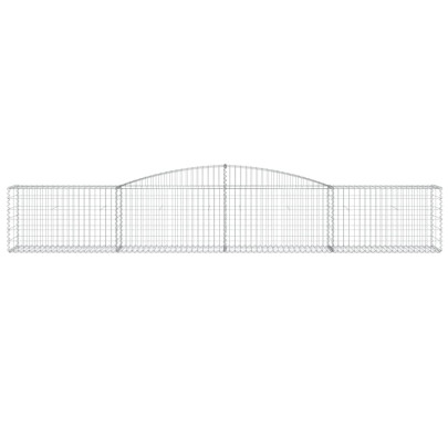 Coș Gabion Arcuit Fier Galvanizat | Barieră Decorativă Grădină
