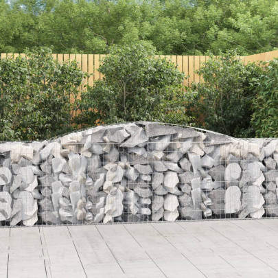 Coș Gabion Arcuit Fier Galvanizat 400x50x80/100 cm