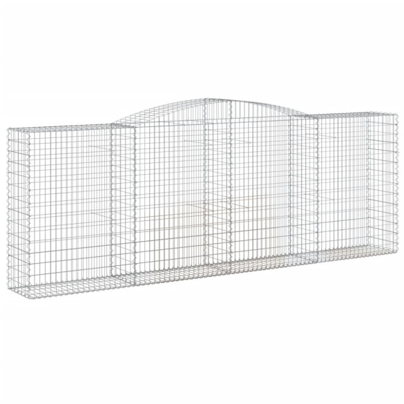 Coș Gabion Arcuit Fier Galvanizat | Barieră Decorativă Grădină