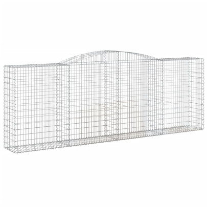Coș Gabion Arcuit Fier Galvanizat | Barieră Decorativă Grădină