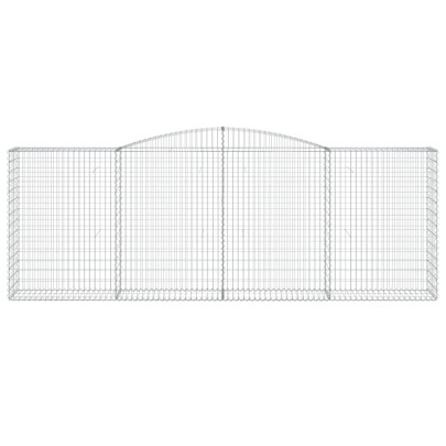 Coș Gabion Arcuit Fier Galvanizat | Barieră Decorativă Grădină