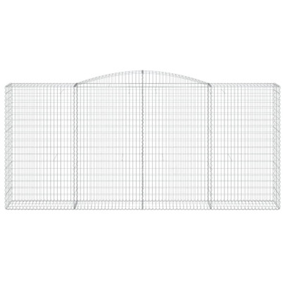 Coș Gabion Arcuit Fier Galvanizat | Barieră Decorativă Grădină