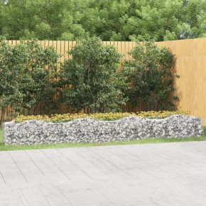 Strat Înălțat Gabion Arcuit 400x50x50 cm - Fier Galvanizat