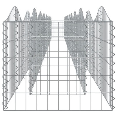 Strat Înălțat Gabion Arcuit 800x50x50 cm - Fier Galvanizat
