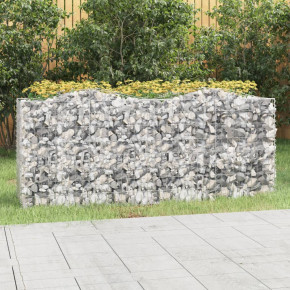 Strat Înălțat Gabion Arcuit 200x50x100 cm - Fier Galvanizat