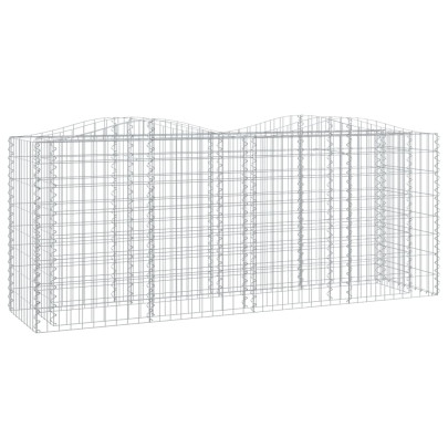Strat Înălțat Gabion Arcuit 200x50x100 cm - Fier Galvanizat