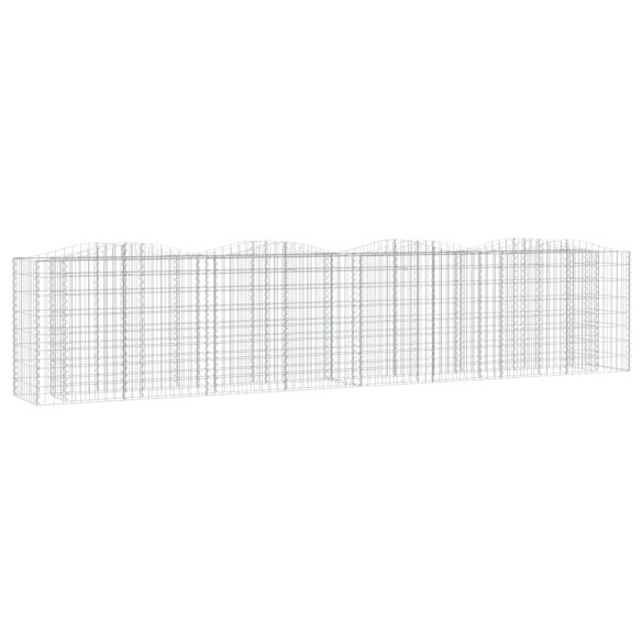 Strat Înălțat Gabion Arcuit 400x50x100cm - Fier Galvanizat