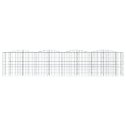 Strat Înălțat Gabion Arcuit 400x50x100cm - Fier Galvanizat