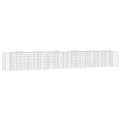 Strat Înălțat Gabion Arcuit 600x50x100 cm - Fier Galvanizat