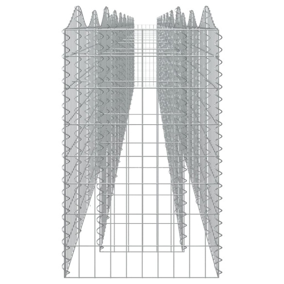 Strat Înălțat Gabion Arcuit 800x100cm - Fier Galvanizat