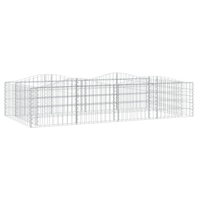 Strat Înălțat Gabion Arcuit 200x100x50 cm - Fier Galvanizat