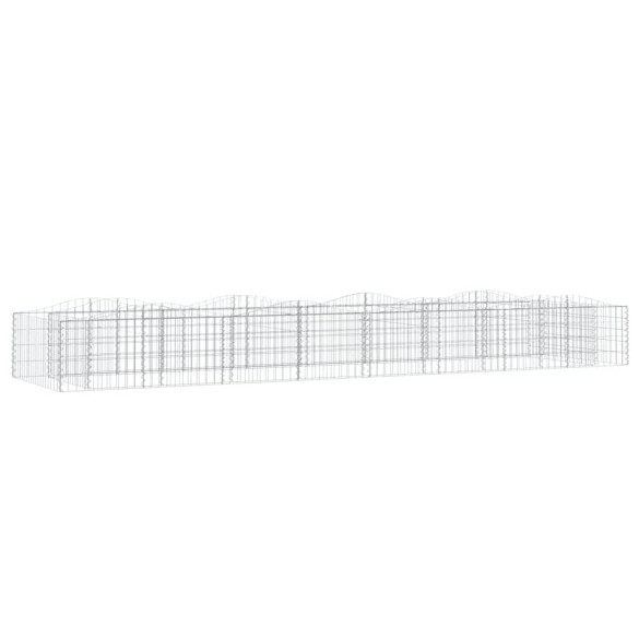 Strat Înălțat Gabion Arcuit 400x100x50 cm - Fier Galvanizat