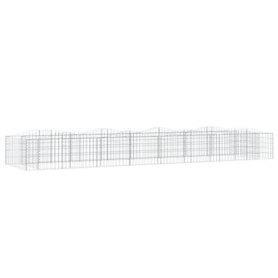 Strat Înălțat Gabion Arcuit 400x100x50 cm - Fier Galvanizat