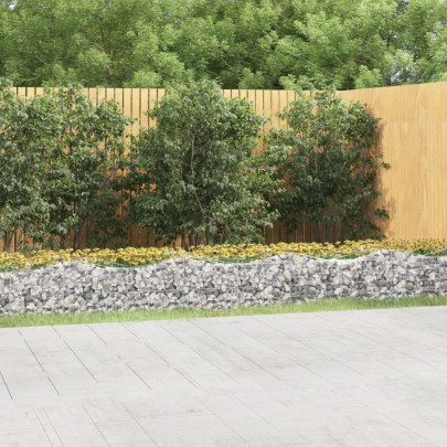 Strat Înălțat Gabion Arcuit 800x100x50cm - Fier Galvanizat