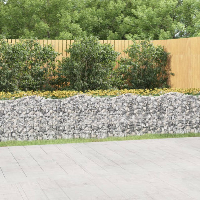 Strat Înălțat Gabion Arcuit 800x100x100 cm - Fier Galvanizat