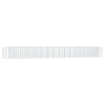 Strat Înălțat Gabion Arcuit 800x100x100 cm - Fier Galvanizat