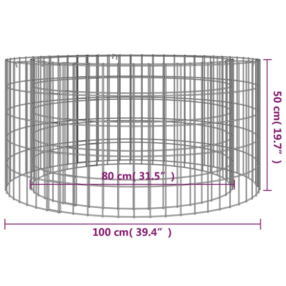 Vatră Foc Gabion 100cm - Fier Galvanizat | Livrare Gratuită Vatră Foc Gabion 100cm - Fier Galvanizat | Livrare Gratuită
