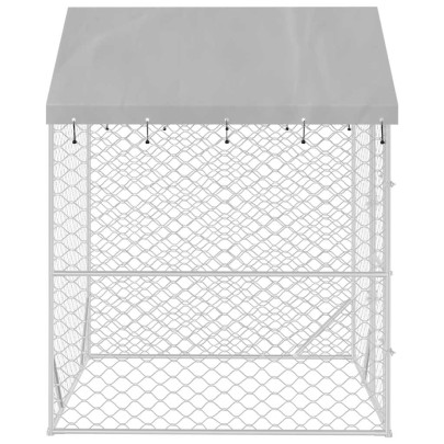 Padoc Exterior 2x2x2,5m cu Acoperiș Argintiu - Oțel Galvanizat